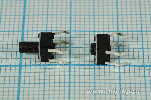 Переключатель тактовый 4.5x4.5x3.8мм, высота h 1.0мм, NO, 4PF, QITZ-1109; №802 F ПКнТакт 4,5x 4,5x 3,8\h 1,0\\NO\\4PF\QITZ-1109\