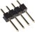 M20-9990445, M20 Series Straight Through Hole Pin Header, 4 Contact(s), 2.54mm Pitch, 1 Row(s), Unshrouded