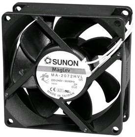 MA2072HVL, Вентилятор осевой, 230В AC, 70x70x25мм, подшипник VAPO, 47,6куб.м/ч, 30дБА