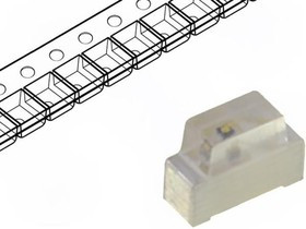 KPA-1606CGCK, Светодиод smd 1,6х0,6мм/ зеленый/570нм/20- 50мкд/прозрачный/ 110°/угловой