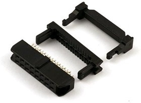 IDC2-14F (DS1017-14-M), Розетка 2.0мм на шлейф 14 pin с фиксатором кабеля