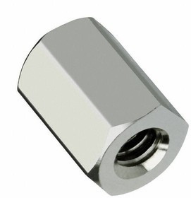 R40-1000602, Standoffs &amp; Spacers M4 x 6mm HEX SPACER BRASS 7mm A/F