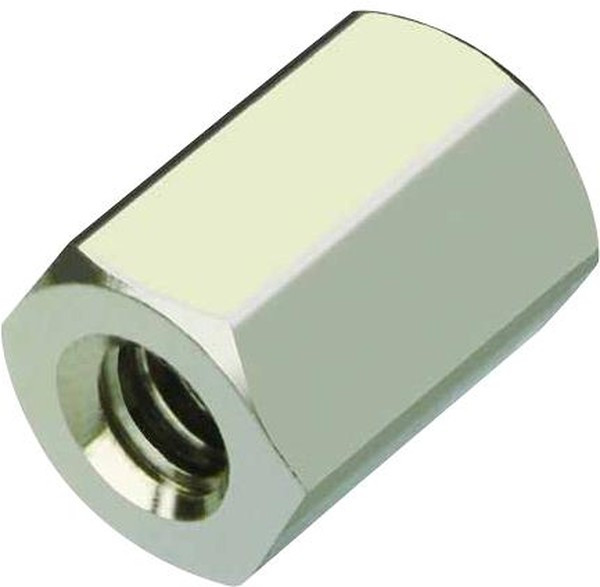 R40-1000602, Standoffs &amp; Spacers M4 x 6mm HEX SPACER BRASS 7mm A/F