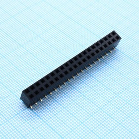 DS1023-11-2X20B8XBS, (PBD-40 2X20 smd), Гнездо на плату SMD 2x20 конт., шаг 2.54мм, высота 7.4мм, позолоч. DS1023-11-2X20B8XBS, (PBD-40 2X20 smd), Гнездо на плату SMD 2x20 конт., шаг 2.54мм, высота 7.4мм, позолоч.
