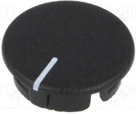 A4113100, Knob cover with line, 11.2mm, Black