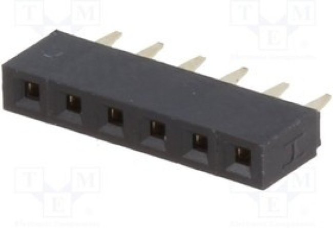 ZL305-06, Гнездо, IDC, "мама", PIN 6, прямой, 2,54мм, THT, 1x6, позолота, 3А