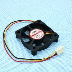 EC5010H12BA, (50*50*10 12V 3pin), Вентилятор 12В, 50х50х10мм, подшипник качения, 5000 об/мин 3 вывода