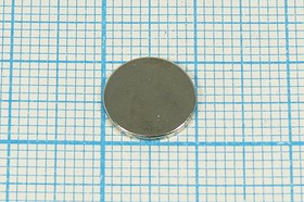 Магнит 10,0x 1,0, цилиндр, рабочая температура -60~80C, Ni, класс N38, диск
