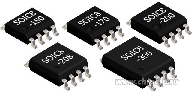 DIP8-SOIC8 TEST CLIP, Адаптер для внутрисхемного программирования микросхем памяти и микроконтроллеров в корпусе SOIC-8