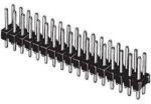 XG8W-4031, Conn Unshrouded Header PL 40 POS 2.54mm Solder ST Top Entry Thru-Hole