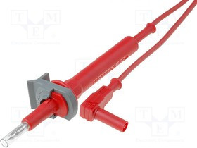 PJ5949-120-R, Измерительный провод, 20А, Дл: 1,2м, красный, Rконт.макс: 22мОм