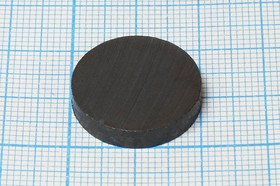 Магнит 20,0x 4,0, цилиндр, рабочая температура -40~280C, феррит, класс 28CA250