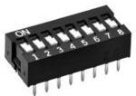 A6E-8101-N, DIP Switches/SIP Switches Flat actuator 8 poles