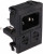 BZV03/Z0000/04, IEC Connector, Inlet, C14, 250V, 2 Pole - Non-Illuminated