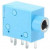 SJ1-3535NG-BE, Phone Connectors audio jack, 3.5 mm, rt, stereo, through hole, 2 switches, isolated ground, blue