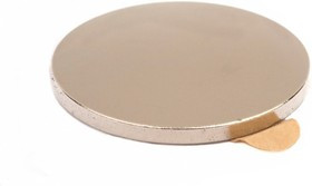 Неодимовый магнит диск 20х2 мм с клеевым слоем