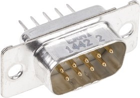 023132, TMC 9 Way Through Hole D-sub Connector Plug, 2.75mm Pitch