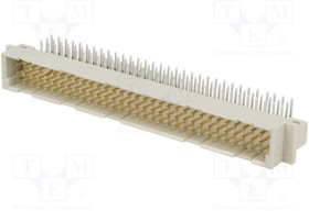 100-096-033, Гнездо DIN 41612 тип С "папа" PIN 96 a+b+c THT угловой 90°