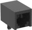 133148, Conn RJ-11 F 4 POS 2.54mm Solder RA Thru-Hole 6 Terminal 1 Port Cat 3/Cat 4 Tray