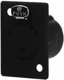 NC3FP-B-1, XLR Connectors 3C FEMALE BLACK