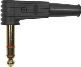 FM1106B, Телефонный аудио разъем, Black, 3 контакт(-ов), Штекер, 6.35 мм, Монтаж на Кабель