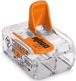 221-412, Клемма 2 контактная компактная 0,2-4 мм².