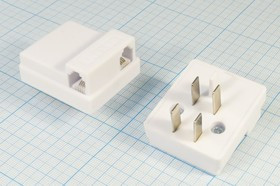 Штекер телефонный 4C-Гнездо телефонный 6P4Cx2, на кабель [адаптер]