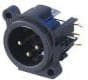 NC3MAHR, XLR Connectors 3P MALE HRZ BLK