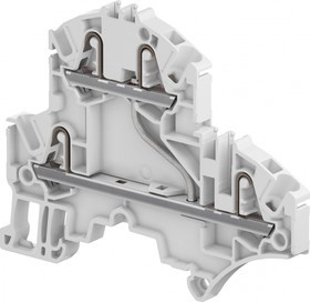 Клемма ZK2.5-D1/5,2 пружинная, 2 уровня, замкнуты 4 контакта, 24А, 800В, серая Клемма ZK2.5-D1/5,2 пружинная, 2 уровня, замкнуты 4 контакта, 24А, 800В, серая