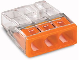 Клемма 3-проводная 0.5-2.5мм2 одножильный оранжевый (уп/100шт) | 2273-203 | WAGO Клемма 3-проводная 0.5-2.5мм2 одножильный оранжевый (уп/100шт) | 2273-203 | WAGO