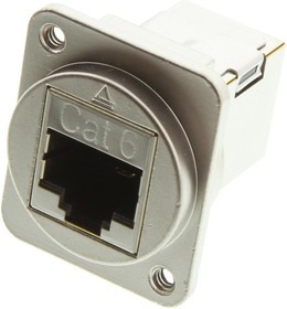 EHRJ45D6AM3, ADAPTER, RJ45 JACK-JACK, 8P8C, CAT6A