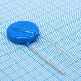 TSV20D751K, (615VDC/460VAC 20mm), Варистор 460Vac/615Vdc, 6500A, 750V(1mA), прямые радиальные выводы, шаг 10мм, россыпь