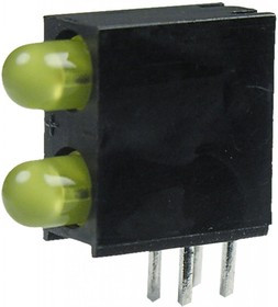 L-934EB/2YD, Светодиодный модуль 2LEDх3мм/желтый/ 588нм/8-15мкд/60°