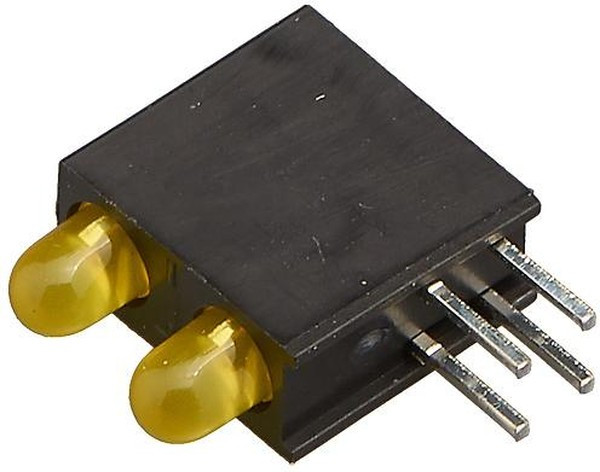 L-934EB/2YD, Светодиодный модуль 2LEDх3мм/желтый/ 588нм/8-15мкд/60°