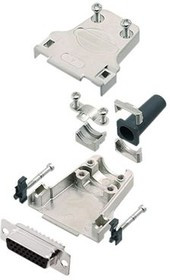 6355-0063-12, DA-26 Socket HD D-Sub Connector Kit, Zinc Backshell