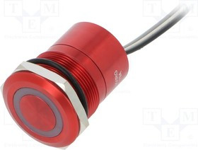 BG-MC25LCRRG, Переключатель: емкостный, Пол: 2, SPST-NC, 0,01A/12ВDC, IP68, 20мОм