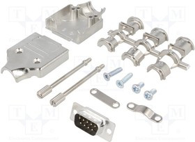 MHDM-09-DMP-K, Разъем D-Sub; PIN: 9; вилка; "папа"; прямой; пайка