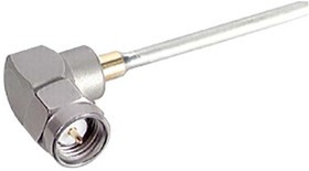 16_SMA-50-2-100/199_NH, 16_SMA-50-2-100/199_NH Series, Plug Cable Mount SMA Connector, Solder Termination, Right Angle Body 16_SMA-50-2-100/199_NH, 16_SMA-50-2-100/199_NH Series, Plug Cable Mount SMA Connector, Solder Termination, Right Angle Body