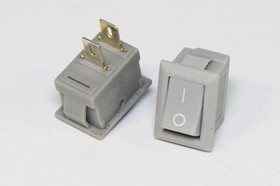 Переключатель клавишный, контакты 2C, 3А, ON-OFF, подсветка серая, KCD-6 2C Переключатель клавишный, контакты 2C, 3А, ON-OFF, подсветка серая, KCD-6 2C