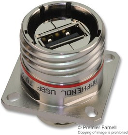 USBFTV21ZN, Адаптер USB, Гнездо USB Типа A, Гнездо USB Типа A, USB 2.0, IP68, USBFTV