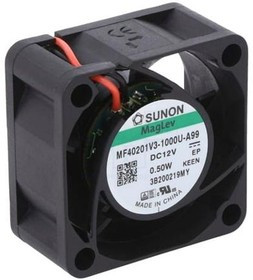 MF40201V3-1000U-A99, DC Fans Axial Fan, 40x40x20mm, 12VDC, 6.3CFM, 0.11"H2O, Vapo, Wire, Auto Restart MF40201V3-1000U-A99, DC Fans Axial Fan, 40x40x20mm, 12VDC, 6.3CFM, 0.11"H2O, Vapo, Wire, Auto Restart