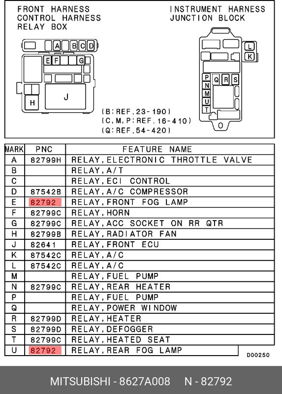 Реле MITSUBISHI 8627A008