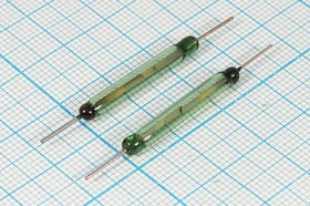 Геркон замыкающий МКА-27101 группа Б, 0.5А/250В, МДС срабатывания 40~60А; №14523 геркон 3,8x28\250В\