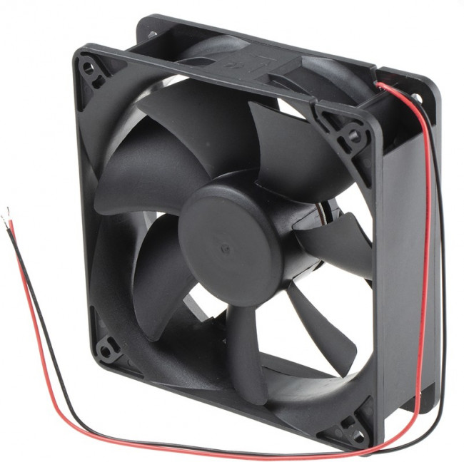 EEC0381B1-000U-A99, Вентилятор осевой, 12В DC, 120x120x38мм, подшипник качения, 234,4куб.м/ч, 48дБА