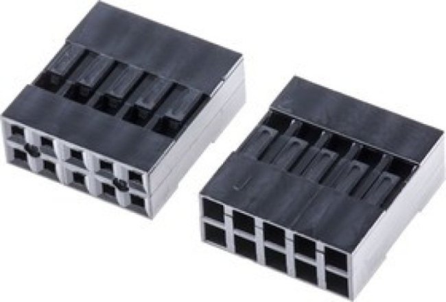 M20-1070500, M20-10 Female Connector Housing, 2.54mm Pitch, 10 Way, 2 Row