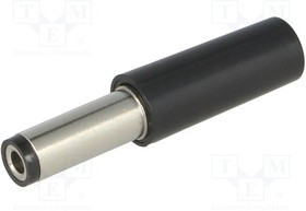 NES/J250B, Вилка, питания DC, "мама", 5,5/2,5мм, на провод, 14,5мм, пайка, 1А