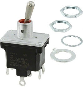 12NT1-3, Toggle Switches Toggle SW 2POLE 2POS SOLDER TERM STD LVR
