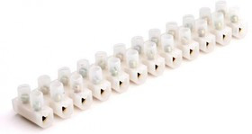 Зажим винтовой (полиэтилен) FW-10MM (10A) белый (ANDELI)