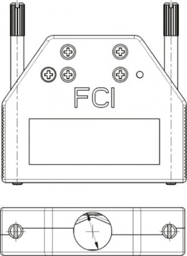 8655MH2512LF, Корпус D Sub, M3, DB, 180°, Корпус из Цинка