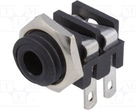 CL1382, Телефонный аудио разъем, 2 контакт(-ов), Гнездо, 3.5 мм, Монтаж в Панель